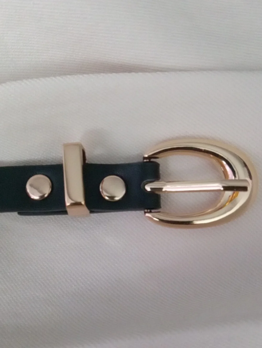 BRAND NEW NWT Black Wide Waist Belt with Gold Buckle 37-41
